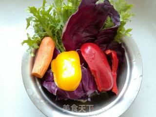 Zero-fat Colorful Vegetable Salad recipe