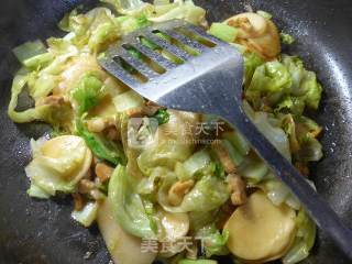 Stir-fried Rice Cake with Pork Belly and Lettuce recipe