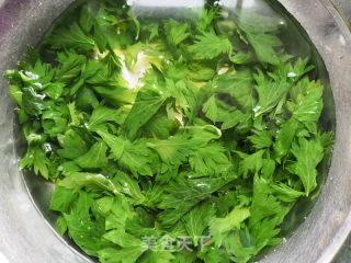 #凉饭菜#celery Leaves Mixed with Chili recipe
