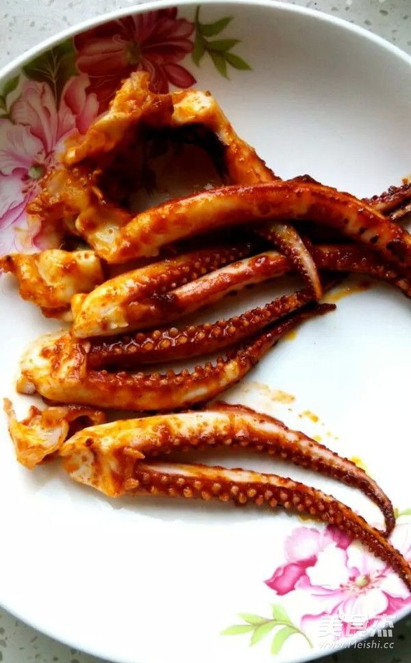 Grilled Squid on Hot Plate with Korean Spicy Sauce recipe