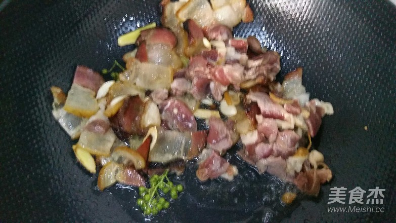 Roasted Bacon with Wild Pine Mushroom recipe