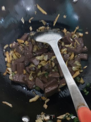 Fried Duck Blood with Sauerkraut recipe