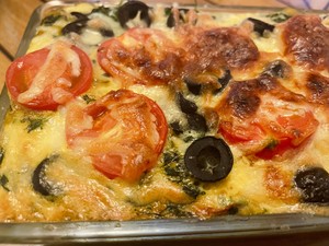 Basil Shrimp Tomato Baked Egg recipe