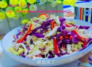 [summer Cold Dish] Two-color Cabbage Mixed with Pepper recipe