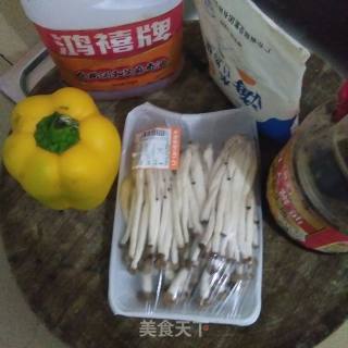 Stir-fried Crab Mushroom with Colored Pepper recipe