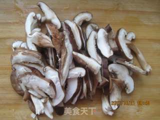 Scenery on The Table-sliced Meat with Mushrooms recipe