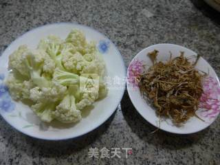 Bamboo Shoots and Dried Vegetables, Boiled Cauliflower recipe