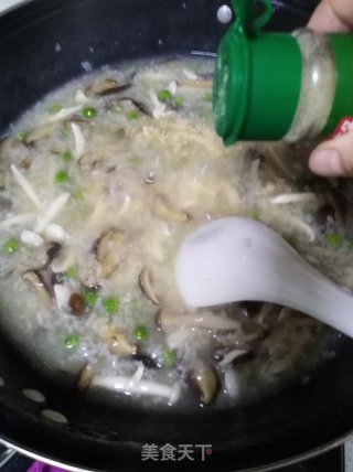 Chicken and Green Bean Mushroom Congee recipe
