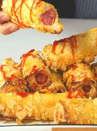 Crispy Sausage Toast Roll recipe