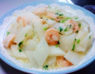 Braised Shrimp with White Radish recipe