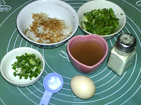 Scallion Rice Omelette recipe
