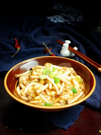 Braised Soybeans with White Mushroom recipe