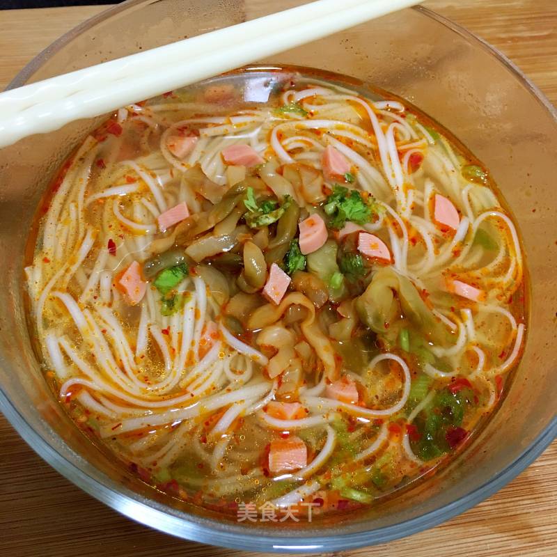 Mustard Noodles in Clear Soup recipe