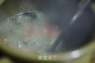 Dried Vegetables and Salted Pork Bone Congee recipe