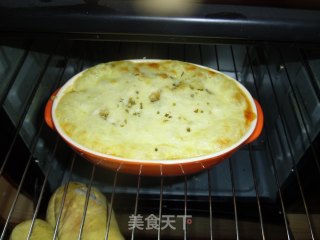 Combination of Chinese and Western-cheese Baked Rice Cake recipe