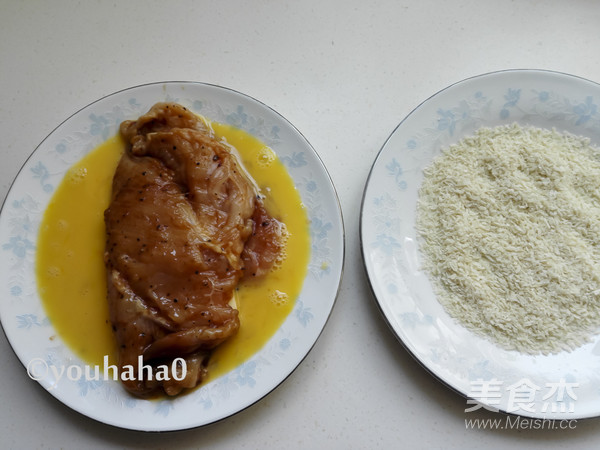 Oil-free Fried Chicken Chop recipe