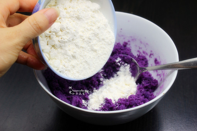 Purple Sweet Potato Meatballs recipe