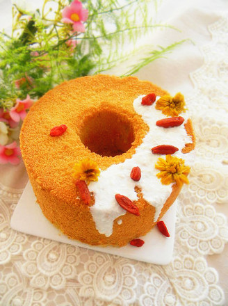 Wolfberry Chrysanthemum Tea Chiffon Cake recipe