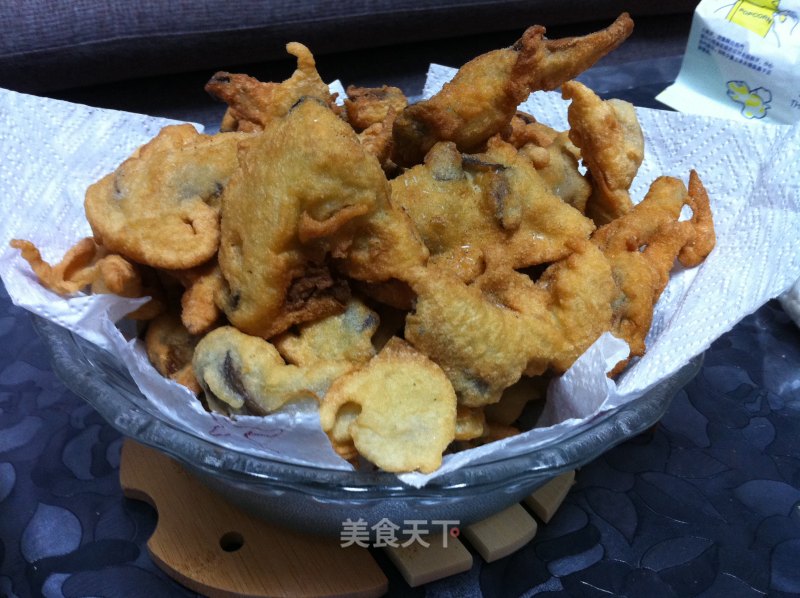 Fried Mushrooms & Fried Apples recipe