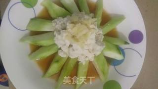 Steamed Loofah with Tofu and Garlic recipe