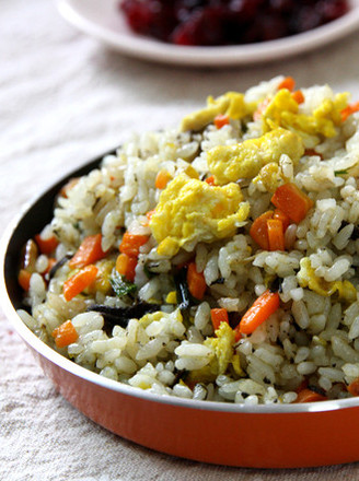 Fried Rice with Olive Vegetable and Egg