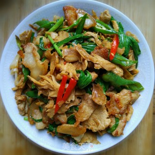 Stir-fried Pork Belly with Dried Bamboo Shoots recipe