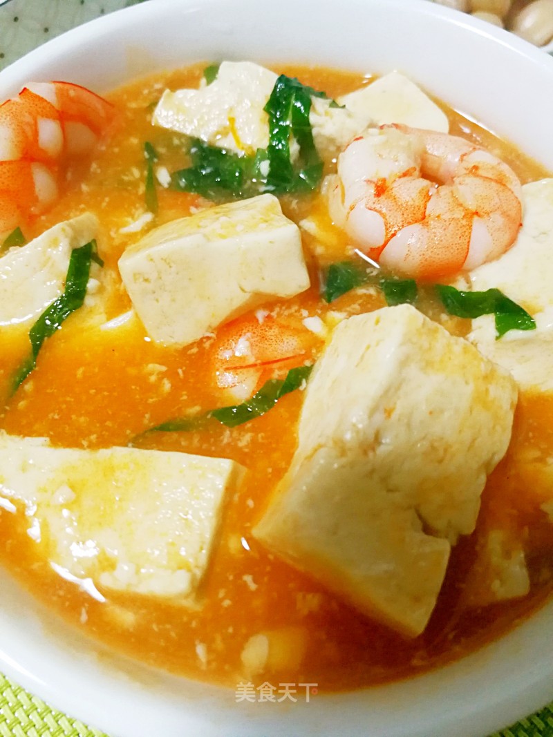 Braised Tofu with Shrimp recipe