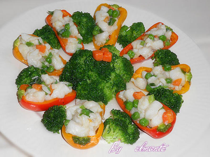 Orchid Fish Rice with Colored Pepper recipe