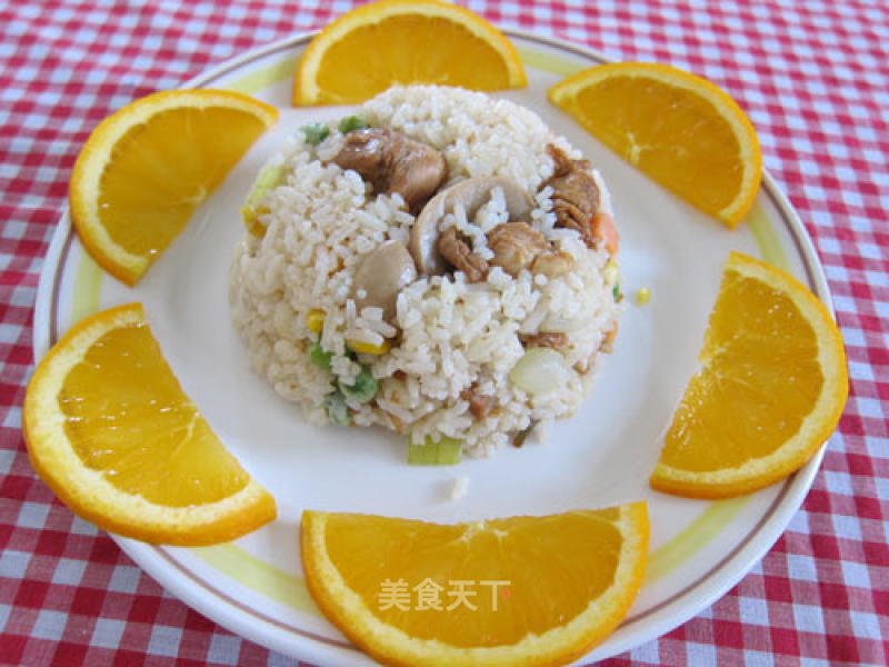 Fried Rice with Cheese and Diced Pork recipe