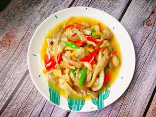 Stir-fried Oyster Mushroom with Green and Red Pepper recipe