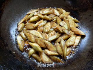 Fried Eggplant with Salted Fish recipe