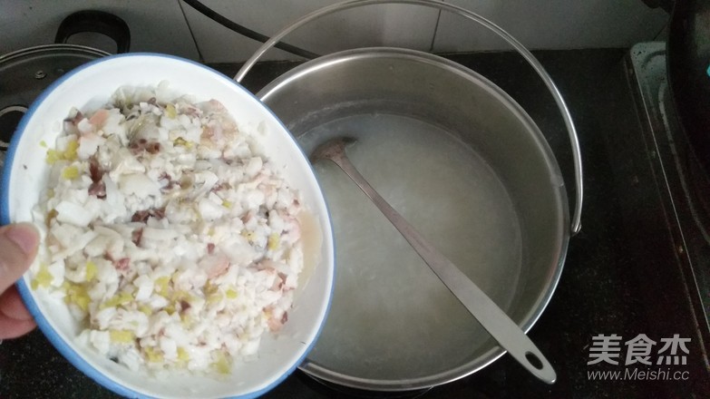 Fish Mashed Vegetable Congee recipe