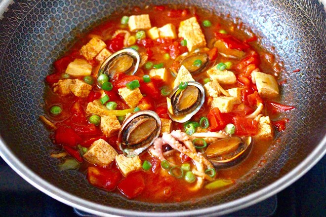 Abalone Tomato Seafood Tofu Soup recipe