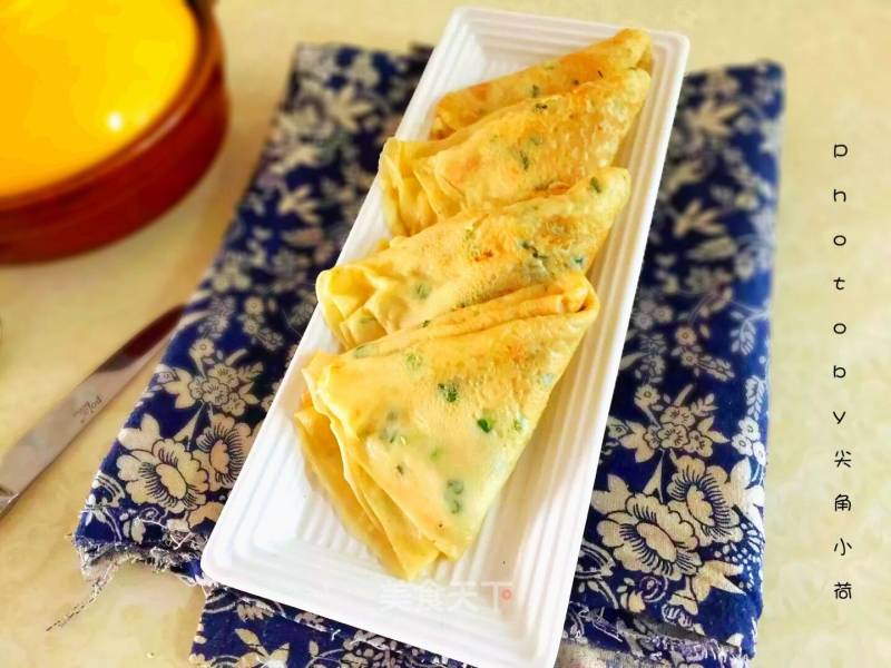 #春食野菜香# Wild Onion Goose Egg Pancake recipe