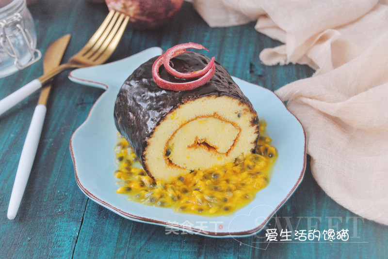 #四session Baking Contest and is Love to Eat Festival#passion Fruit Cake Roll recipe