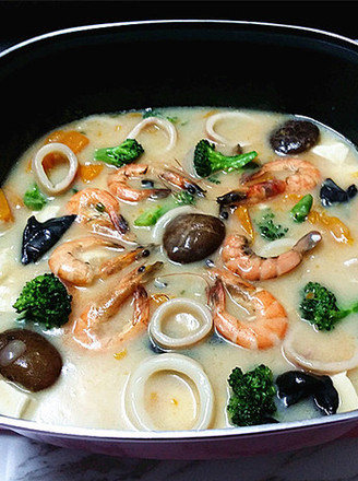 Milk Stew Seafood Pot recipe