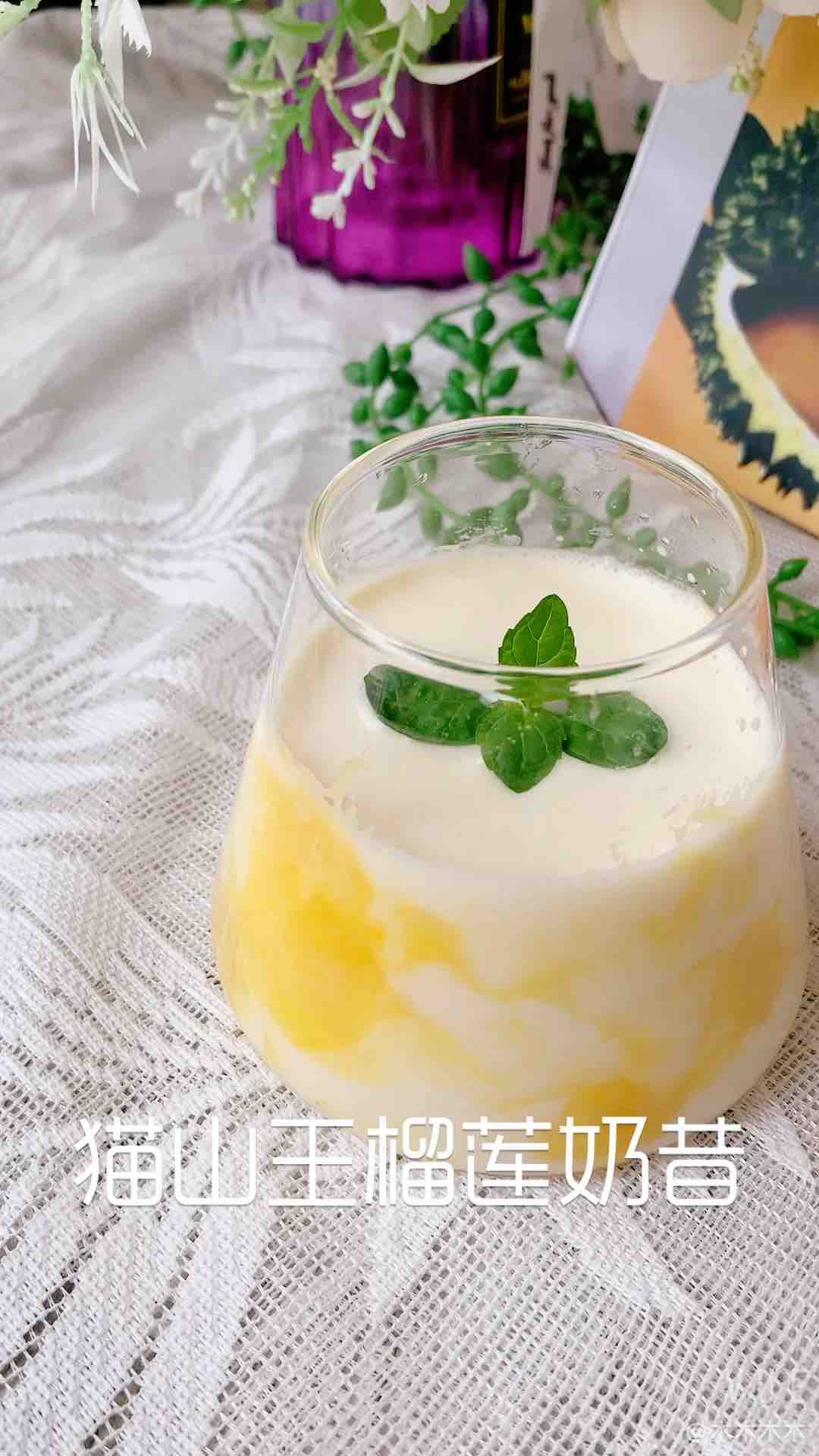Musang King Durian Milkshake in One Bite recipe