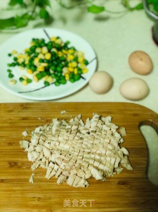 Omelet Chicken Multi-grain Rice recipe