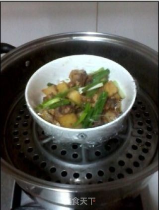 Steamed Potato Chicken with Tomato Stew recipe