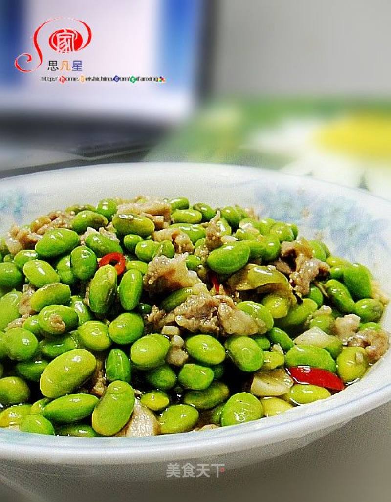 Fried Pork with Edamame recipe