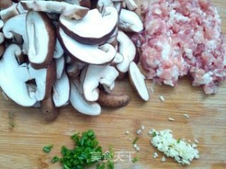 A Super Dish, Minced Meat and Shiitake Mushrooms recipe