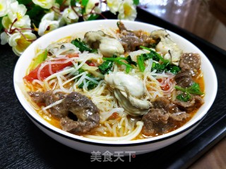 Oyster Beef Soup Noodle recipe