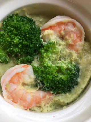 Broccoli and Shrimp Stewed Egg recipe