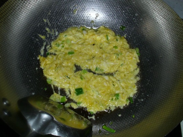 Fried Rice with Lettuce Leaves and Egg recipe