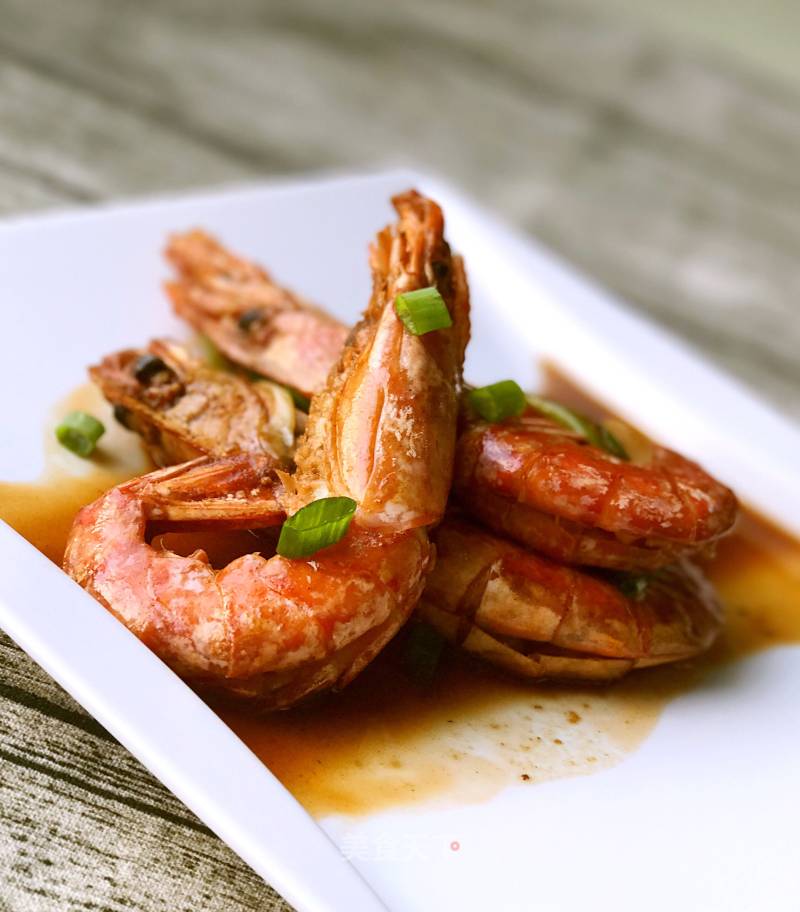 Braised Argentine Red Shrimp in Oil recipe