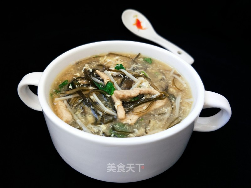 Seaweed Meat and Mushroom Soup recipe