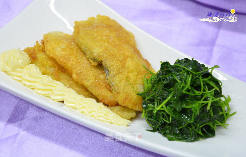 Fried Fish Steak with Egg recipe