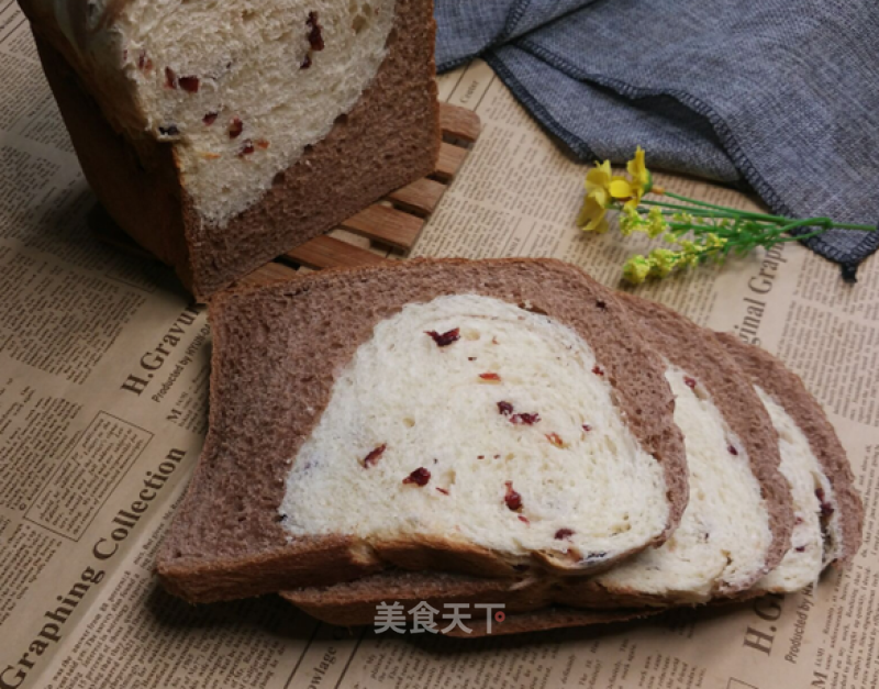 Cranberry Two-color Bread recipe