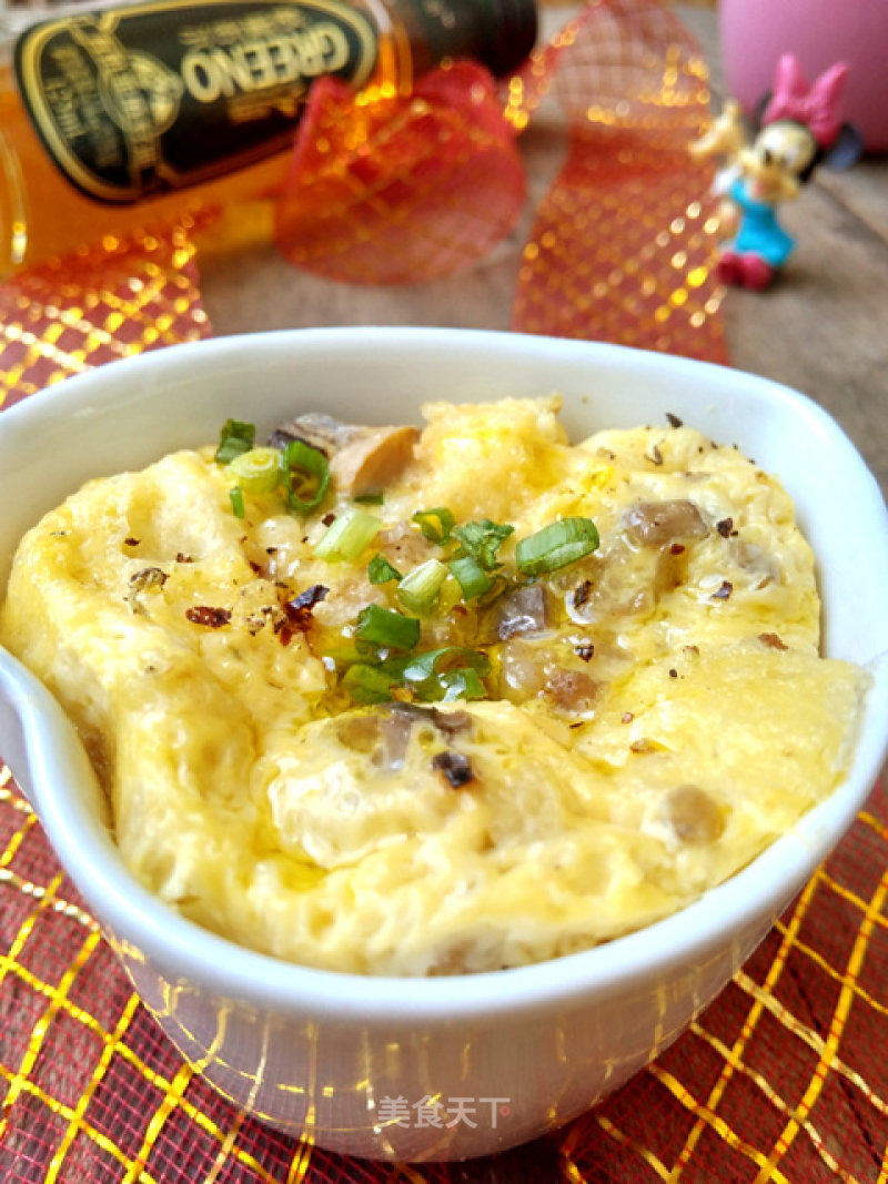 Flaxseed Oil Mushroom Baked Egg Toast Steamed Cake recipe