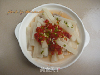 Steamed Yam with Chopped Pepper recipe